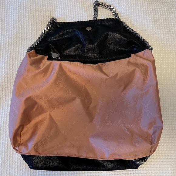 Stella Mccartney 2 Chain Falabella Tote Shoulder Bag In Black - Picture 8 of 11